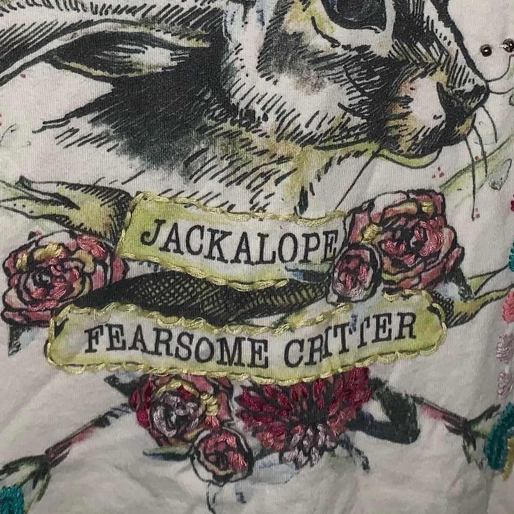 Double D Ranch Graphic Tee with Rabbit Design - Picture 4 of 10